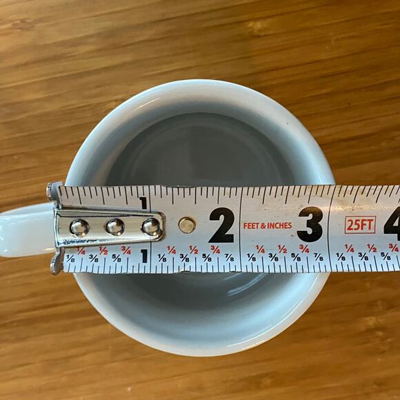 Lavazza White China Stackable Coffee Cup with Dark Blue Logo - Picture 5 of 6